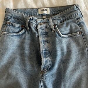 Agolde Nico High Rise Slim Fit Jeans Cliffside Size 24